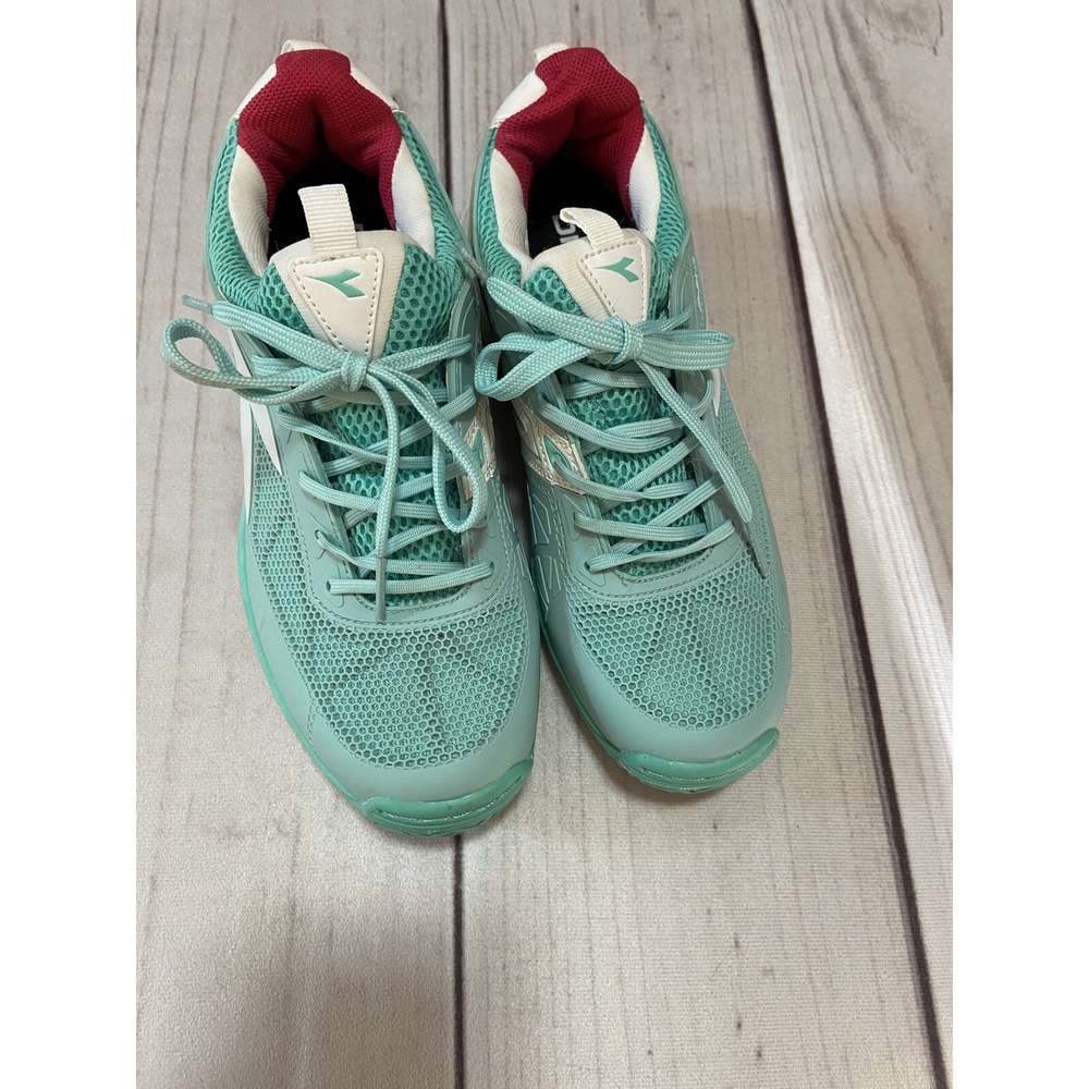 Diadora Speed Pro Evo II Shoes Womens 9 Aqua White Ortholite Running Sneaker - Picture 2 of 11